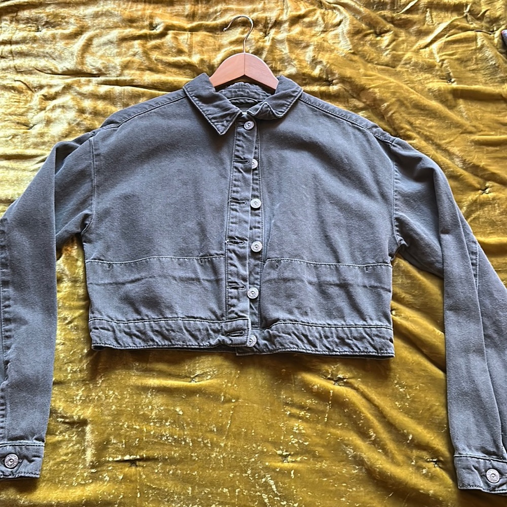 Urban Outfitters BDG Olive Green Cropped Jacket (S-P)